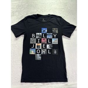 Billy Joel Album Covers T-Shirt Tee Adult Size Small Black Concert Tour Rare